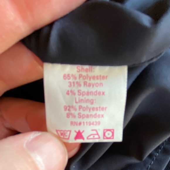 NWT Julie Brown Mya Ruffle Accent Dress, Navy Blue - Picture 12 of 16